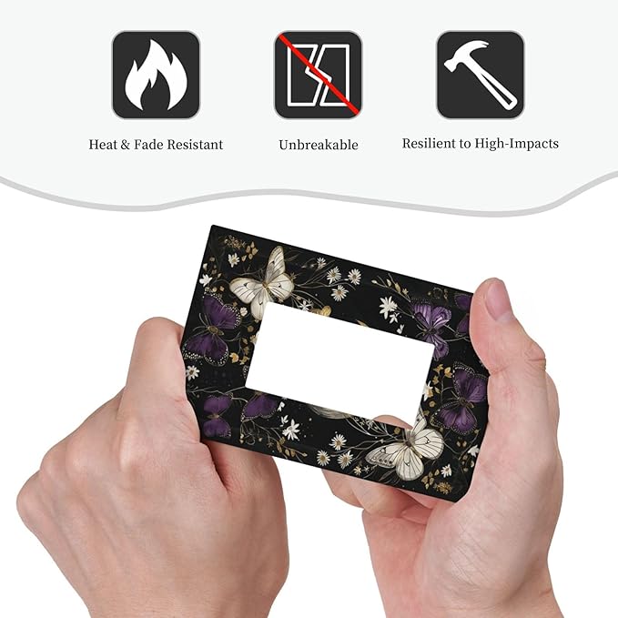 Decorative Outlet Covers Boho Crescent Moon Butterfly 1 Gang Single Rocker Light Switch Cover Plate GFCI Wall Plates Electrical Switch Plate Cover for Bedroom Home Decor