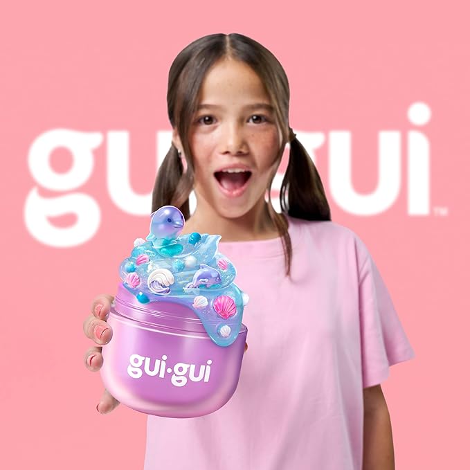GUI GUI Slime Kit - Scented 2-Pack Bundle, Clear & Gloss, 5 Step DIY Process to Customize Your Ultimate Glow-Up, Resealable and Reusable Container, ASMR Experience, Slime Making Kit