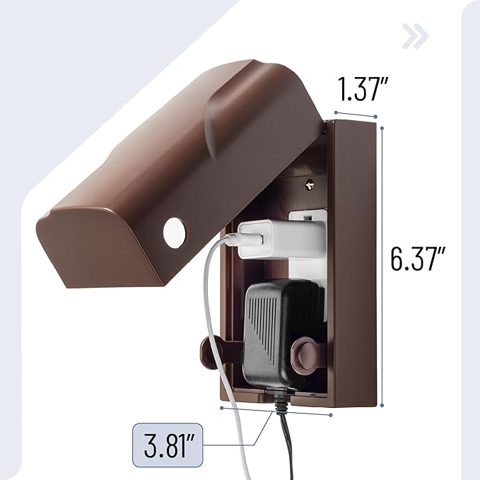Bates - Baby Safety Outlet Cover Box, Brown, Outlet Covers Baby Proofing, Plug Covers for Electrical Outlets