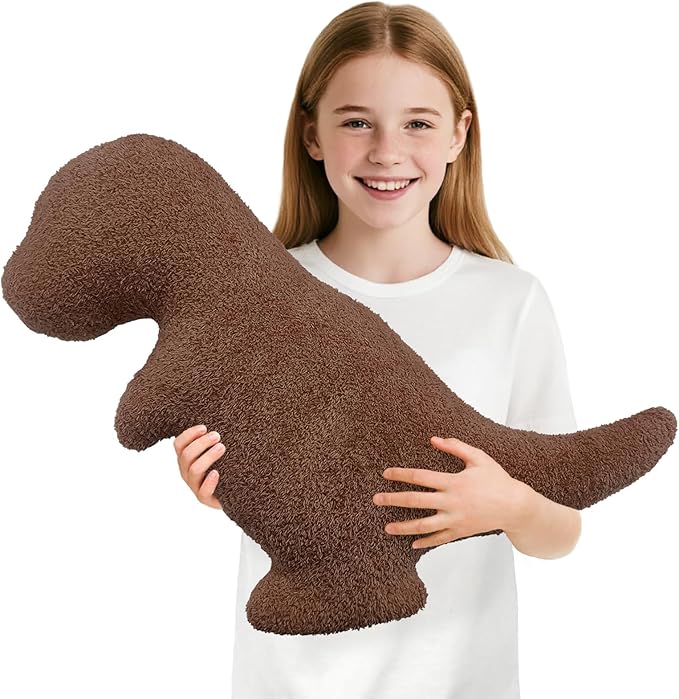 Andywoo Dino Chocolate Pillow Plush for Funny Birthday Gifts, Cute Funny Dinosaur Chocolate Stuffed Animals Toy for Boy and Girl, Dinosaur Gifts for Kids Teens and Adults (Tyran Rex, Large)