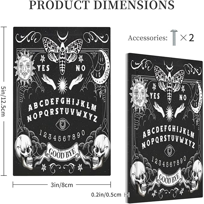 Black Witchy Skeleton Skull Gothic Sun Moon Light Switch Cover Plate 1 Gang No Device Blank Electrical Wall Plates Faceplate Decorative Switch Plate Covers for Bedroom Living Room Decor