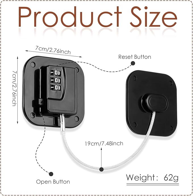 Refrigerator Lock, Combination Lock for Refrigerator Cabinets