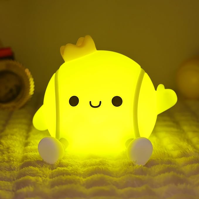 CoolGift Mart Tennis Gifts, Cute Tennis Ball Silicone Night Light, Touch Control & Timer, Suitable for Breastfeeding Reading Working Sleep for Baby Kids Teens Adults Tennis Lovers