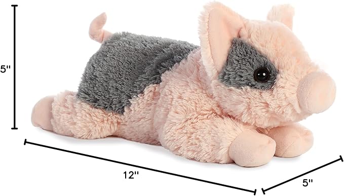 Aurora® Adorable Flopsie™ Tidbit Mini Pig™ Stuffed Animal - Used to Create Imaginative Play Adventures - Perfect for Birthdays, Kids and Adults, All Ages - Pink 12 Inches