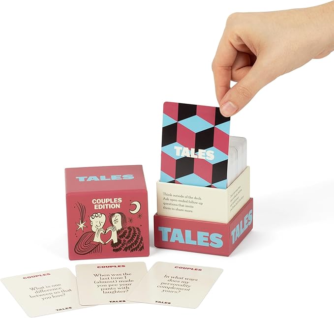 TALES 150 Conversation Starter Cards, Couples Edition, Prompts for Deeper Connection, Games for Adults, Date Night Ideas, Anniversaries, and Quality Time Together