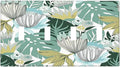 Retro Tropical Leaves 4 Gang Wall Plate Quad Toggle Light Switch Cover Decorative Outlet Covers Electrical Light Switches Faceplate for Bedroom Bathroom Kitchen Decor