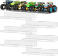AAiphuwew 6 Pack Acrylic Monster Trucks Display Storage Shelves, Clear Wall Display Case Organizer Shelf for Toy Trucks Cars