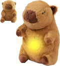 rytopt Breathing Stuffed Animal, Upgraded Version, No Breathing Movement in Its Abdomen, Capybara Breathing Plush, 4 Gear Adjustment, Volume Control, Portable Plush Toy with Music & Lights