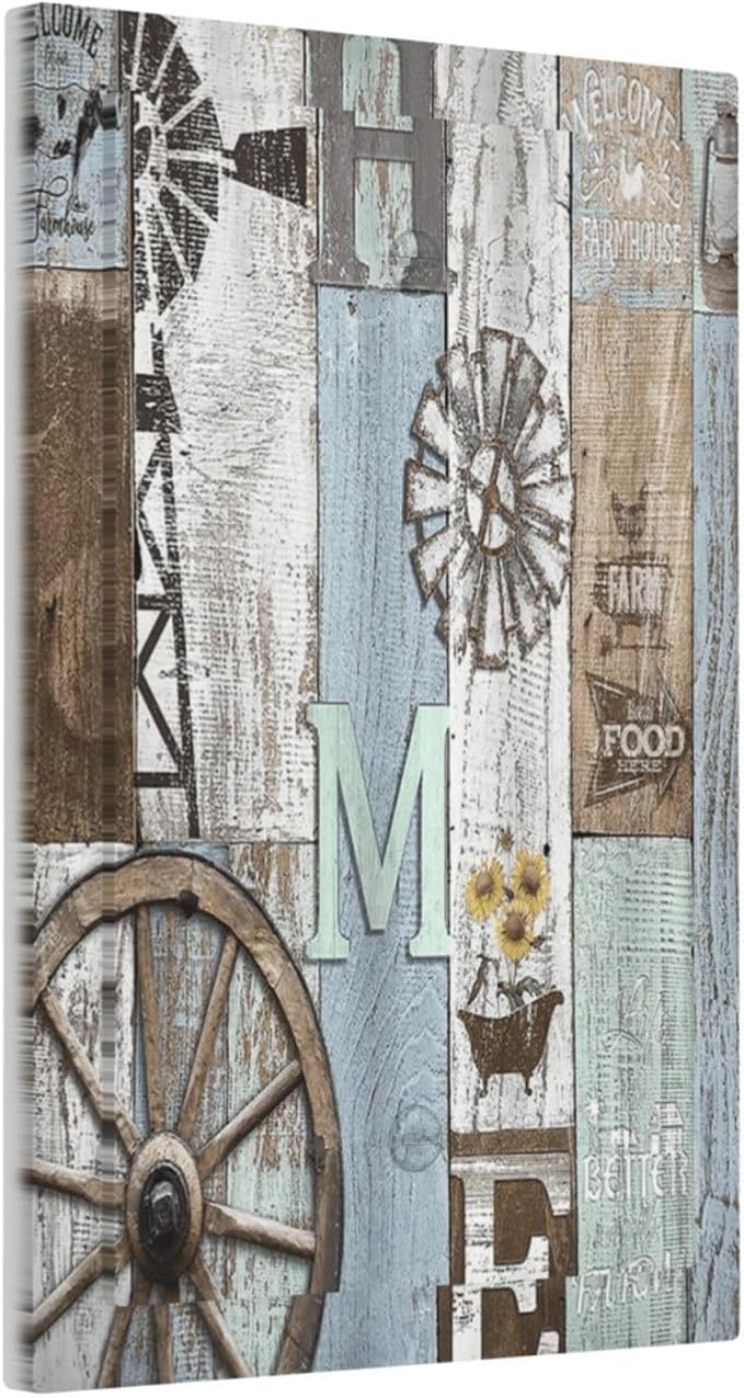 Rustic Western Barn Door Vintage Windmill Light Switch Cover Plate 1 Gang No Device Blank Electrical Wall Plates Faceplate Decorative Switch Plate Covers for Farmhouse Home Decor