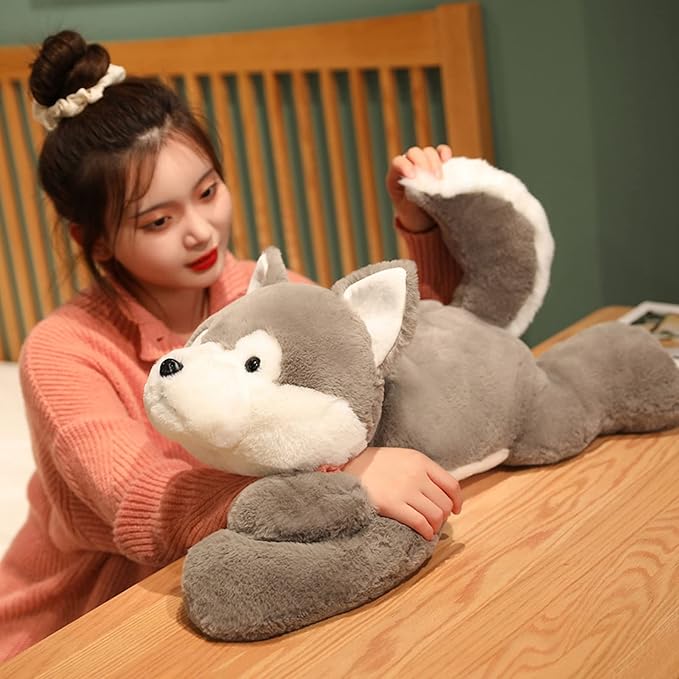 Weighted Stuffed Animals, 29.5" 6.2lbs Weighted Husky Stuffed Animal Toy Cute Huskies Plush Pillow Weighted Plush Animals Toy