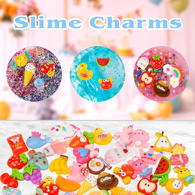 175 Pack Slime Making Supplies Kit, Slime Add Ins Accessories Includes Slimes Charms, Foam Balls for Making Creative Slimes Kit