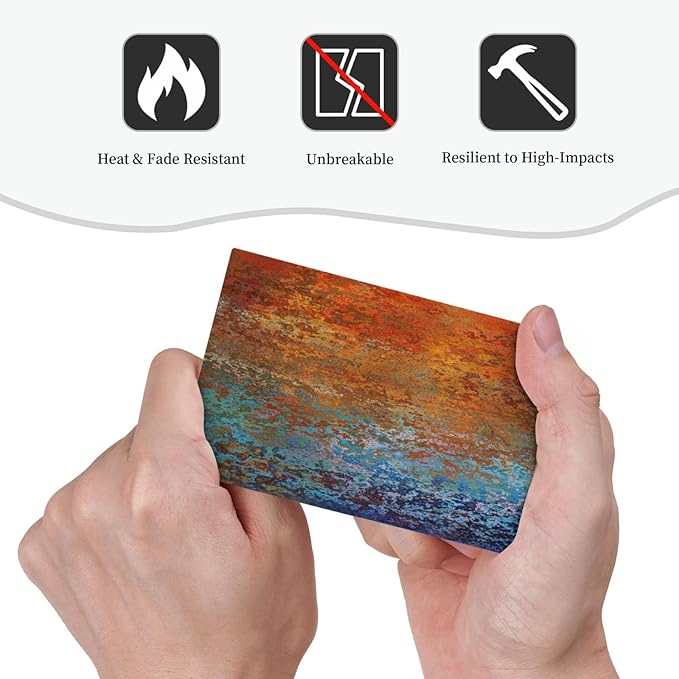 Red/Celestial Blue Rust Colorful Metal Rusty Light Switch Cover Single Blank Wall Plates Decorative No Device Faceplate for Bathroom Bedroom Home Decorate