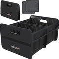 FORTEM Car Trunk Organizer, Collapsible Two Compartment Organizer, Foldable SUV & Truck Storage for Car Accessories for Women Men, Non Slip Bottom, Sturdy Side Walls, Strong Handles, 60L