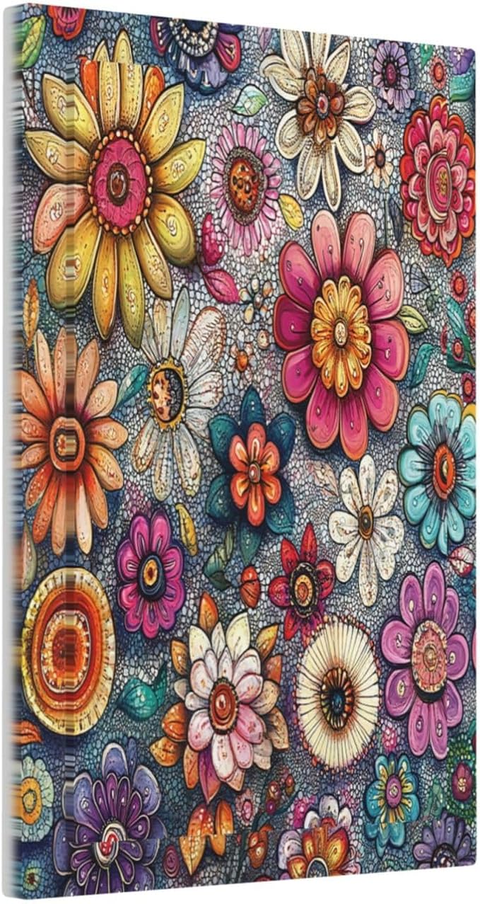 Light Switch Cover Plate Colorful Rainbow Pointillisme Flower 1 Gang No Device Blank Electrical Wall Plates Faceplate Decorative Switch Plate For Bed Room Home Decor