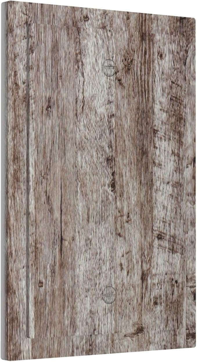 Light Switch Covers Rustic Wood Grey Brown Vintage Wooden Plank Decorative Switch Plates 1 Gang Blank No Device Outlet Covers Electrical WallPlates for Farmhouse Home Decor