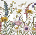 Light Switch Cover Plate Botanical Wildflowers Dragonfly Colorful Floral 2 Gang Double Toggle Decorative Switch Plates Wall Plates Electrical Faceplate for Bathroom Bedroom Decor