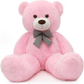 MorisMos Pink Giant Teddy Bear 4 Feet, Lovely 47inch Classic Stuffed Animals Plush, Daughter Girlfriend Birthday Gift for Lover, Party Favor