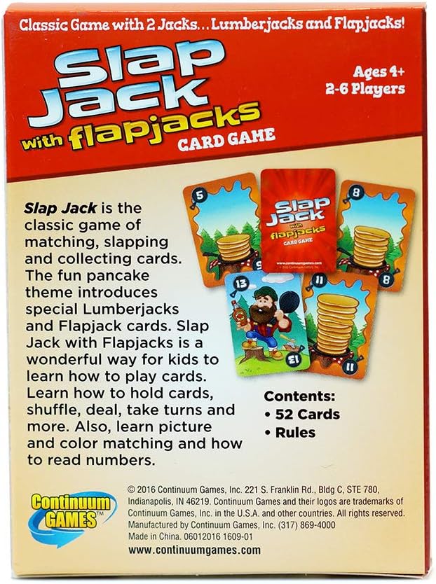 Continuum Games Slap Jack Flap Jacks Card Game - Kids Age 4 & Up