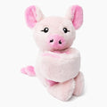HUGIMALS Hug Babies Harper The Pig Cute Mini Plush Stuffed Animal Bracelet for Kids | Soft & Cuddly Portable Comfort Adorable On-The-Go Companion for Travel School & Adventures Ages 2+