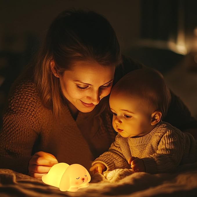 ZKLiLi Bunny Night Light for Kids Lamp, 16 Colors Lamp Cute, Dimmable Baby Night Lights for Nursery,Silicone Rechargeable Nightlight for Kids Room, Kawaii Room Decor