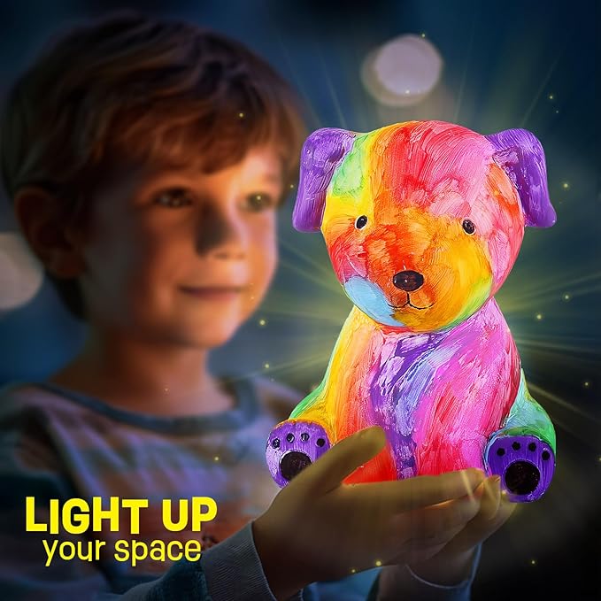 LAOESE Paint Your Own Dog Lamp Kit, Art Supplies Painting Kits for Kids, Arts and Crafts for Kids Ages 8-12, Dog Toys Girls Boys Birthday Gifts for Kids Ages 3 4 5 6 7 8 9 10 11 12+