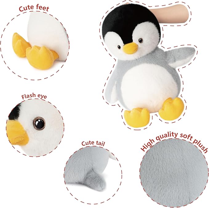 Niuniu Daddy 14" | 3.5 Pound Penguin Weighted Stuffed Animals for Kids Adults, Giant Stuffed Penguin Pillowfort Plush Toys, Cute Baby Body Pillow for Presents Birthday Holiday Christmas