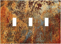 Rust Old Rusty Copper Rustic 3 Gang Light Switch Cover Decorative Triple Toggle Wall Plate Electrical Faceplate Switch Plug Face Plate