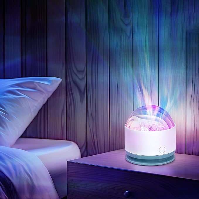 Avkast Northern Lights Projector, Rechargeable 16 Color Aurora Night Light Projector Ambient Lighting with Dimmable & Remote Control for Bedroom Kids Teen Girl Gift Room Decor - 2P