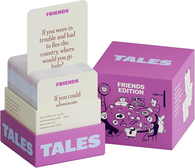 TALES 150 Conversation Cards, Friends Edition, Fun Friend Games for Adults, Teens, Kids, Perfect for Parties, Game Nights, Gifts & Gatherings, Conversations with Friends, Meaningful Connections