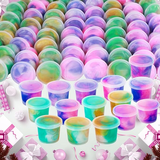 40 Pack Galaxy Slime Kit with,Slime Party Favors for Kids, Non Sticky,Wet,Soft Sludge Toy Mini Slime Bulk for Boys Girl