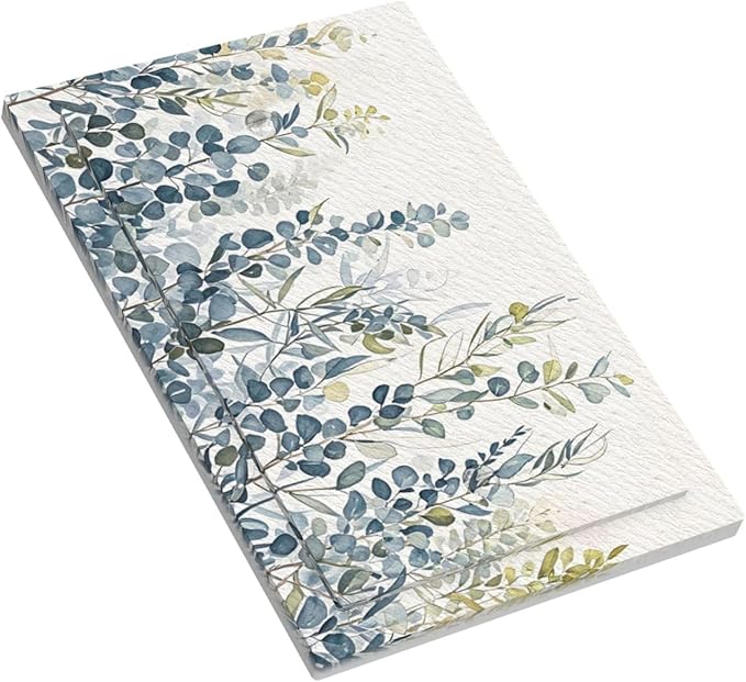 Decorative Blank Wall Plate with Green & Blue Watercolor Eucalyptus Botanical Foliage Design Single Gang No Device Outlet Covers 1 Gang Light Switch Covers for Contemporary Living Room Decor