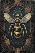 Light Switch Cover Plate Mid Century Bee Dark Floral 1 Gang No Device Blank Electrical Wall Plates Faceplate Decorative Switch Plate For Home Office Decor