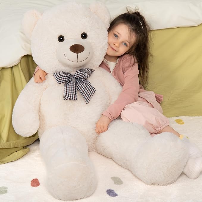 MaoGoLan Giant Teddy Bear Big 4 Feet Stuffed Animal Stuffed Bear Baby Shower 47 inches Life Size Large Teddy for Girlfriend Boyfriend Wife Children
