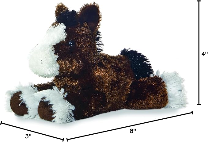 Aurora® Adorable Mini Flopsie™ Clydes™ Stuffed Animal - Mini Companions Ready for Playful Adventures - for Kids All Ages, Toddlers, Adults, and Families - Brown 8 Inches