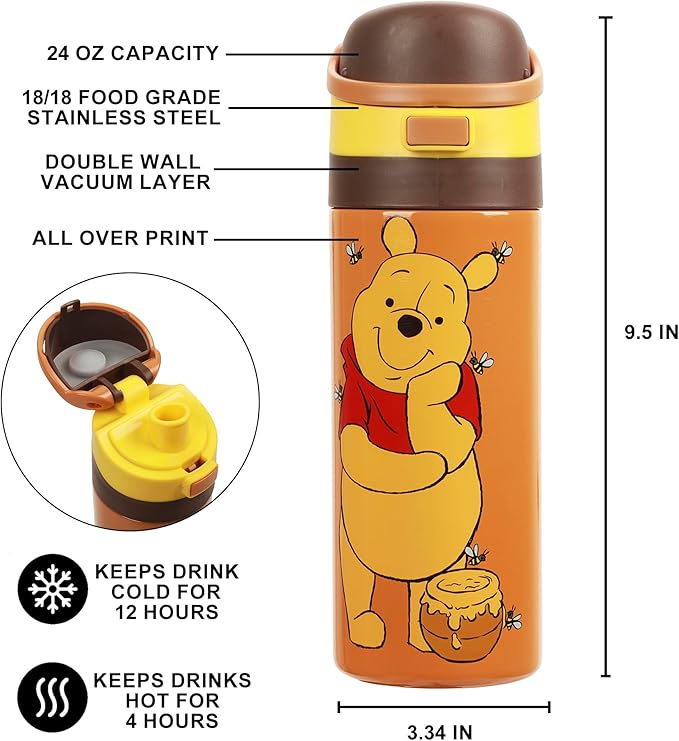 Winnie The Pooh You Had Me At Hunny Gold 24 Oz Stainless Steel Tumbler