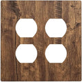 Rustic Old Wood Brown Crack Tree Tumor Print Outlet Covers 2 Gang Double Duplex Decorative Light Switch Covers Electrical Wallplates Socket Faceplate for Farmhouse Home Decor