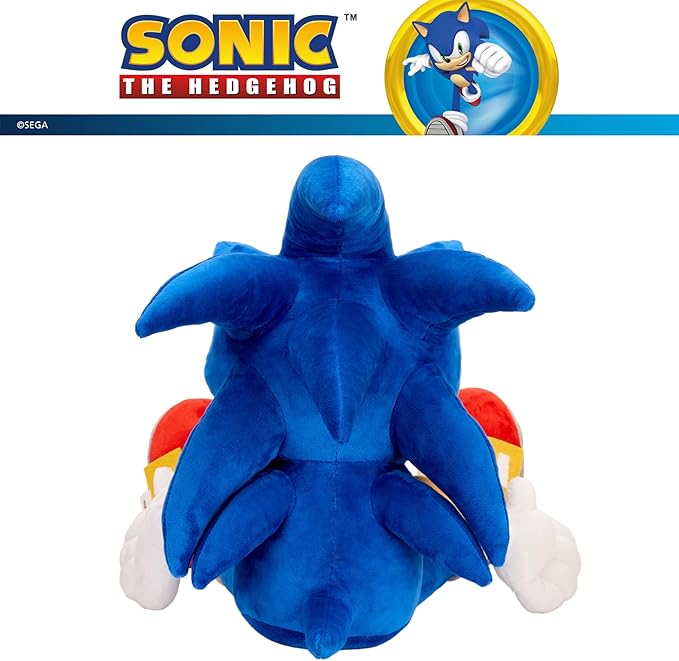 Sonic The Hedgehog Weighted Cuddle Pillow – 3lb Soft Plush & Cozy Pilow for Comfort, 27" Tall (Officially Licensed Product) By Franco Calm