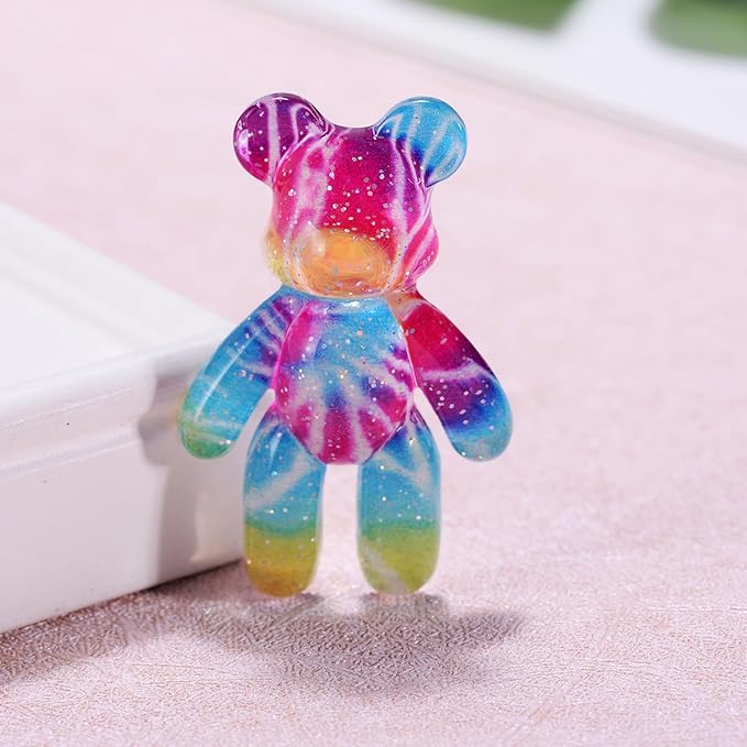 Aesnefe Worry Bear, Pocket Bear Hug, Anxiety Relief Gifts for Men Women, Mental Health Positivity Gift, Stress Relief Gift for Her, Comforting Gifts for Son Daughter Back to School, Rainbow Gradient