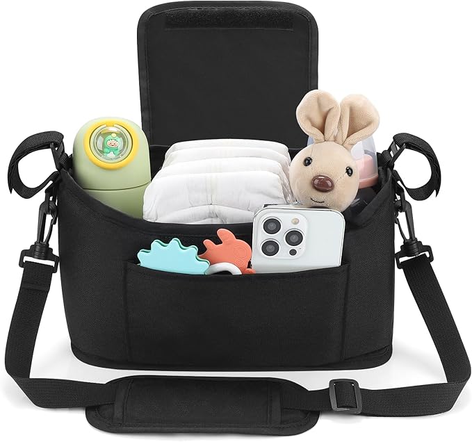 Accmor Universal Stroller Organizer, Stroller Bag Caddy Organizer, Stroller Organizer Accessories for Uppababy, Baby Jogger, Nuna, Doona, Britax Strollers