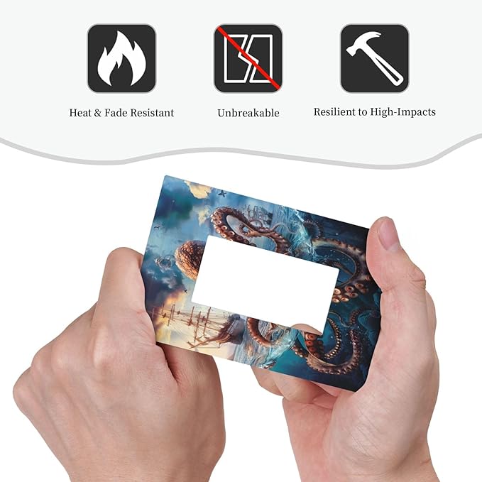 Light Switch Cover Plate Deep Ocean Octopus Sailboat Sea Monster 1 Gang Outlet Covers Single Rocker Decorative Switch plates Electrical Wall Plates GFCI Receptacle for Bathroom Bedroom Decor