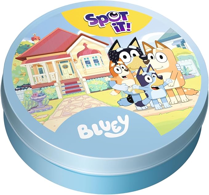 Asmodee Spot It! Bluey Card Game - Fast-Paced Matching Game Featuring Bluey & Friends, Fun for Family, Kids & Adults, Ages 4+, 2-8 Players, 15 Minute Playtime