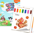 YPLUS Paint with Water Books for Toddlers, Art Craft Toys Watercolor Painting Paper, Gift for Kids Ages 1-3, 2-4, 4-6, Drawing with Brush - Farm
