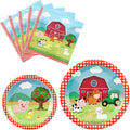 WERNNSAI Farm Plates and Napkins - 48PCS Farm Animals Birthday Decorations Barnyard Paper Plates Tableware for Kids Birthday Party Farmhouse Decorations Serves 16 Guests