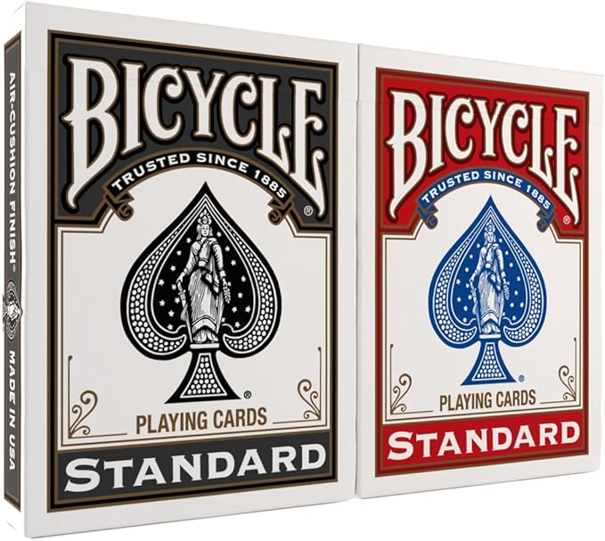Bicycle 12pk Red & Black Rider Back Playing Cards, Standard Index, Decks of Cards, Premium Poker Cards for Blackjack, Casino Games & Family Game Night, 2 Count (Pack of 1)