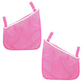 2 Pack Universal Side Sling Stroller Mesh Cargo Net and Organizer, Non-Slip and Adjustable Straps, Extra Stroller Storage Space (Pink)
