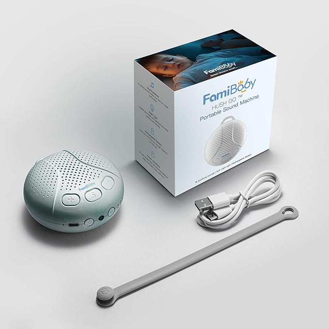 White Noise Machine for Babies and Kids - Baby Sleep Soother | Portable Sound Machine with Night Light for Nursery | 16 Soothing Sounds | Shush | Travel | Registry Gift | Baby Shower