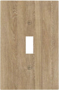 Decorative Light Switch Cover Plate Light Brown Wood Grain 1 Gang Single Toggle Wall Plate Electrical Outlet Covers Decorate Switch Plate Cover for Farmhouse Cabin Decor
