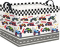 HIYAGON Rectangular Kids Basket Baby Girl Basket Fabric Storage Bin Organizer Box Room Decor(Racing Car)