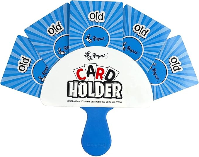 Regal Games 4 Pack Card Holders for Playing Cards - Kids Card Holder with Plastic Paddles - Ideal for Family Fun Game Night and Travel (Ages 3+)
