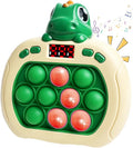 Dinosaur Quick Push Bubble Game,Easter Basket Stuffers Pop Fidget Light up Puzzle Game Sensory Toys,Easter Egg fillers Dinosaur Toys for Kids Boys Girls Toddlers Party Favor